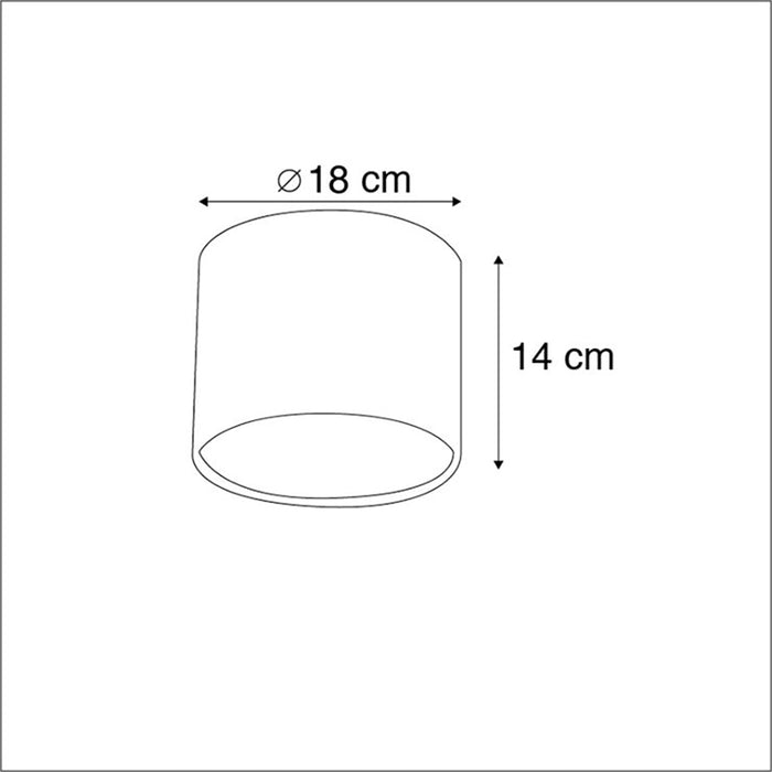 QAZQA Katoenen lampenkap wit 18|18|14