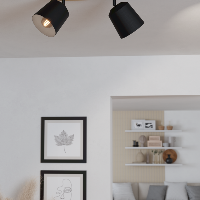 EGLO Cotorro Spot - E27 - 54 cm - Bruin|Zwart