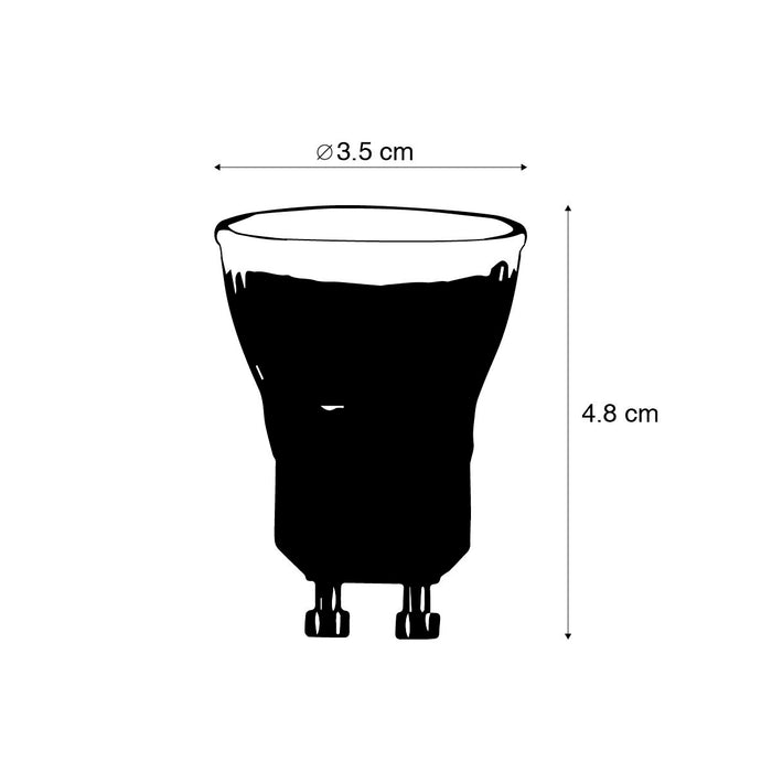 LUEDD GU10 LED lamp 35mm 3,5W 180 lm 2700K