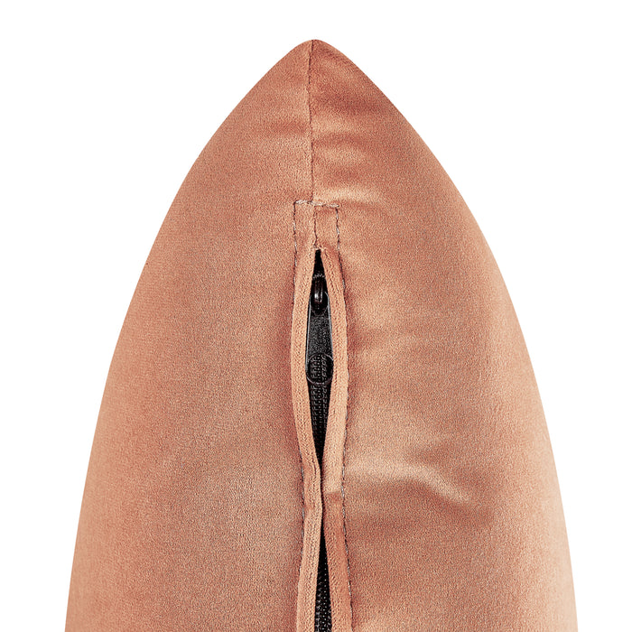 Beliani - LE CRAU - Chaise longue - Perzik - Linkerzijde - Fluweel