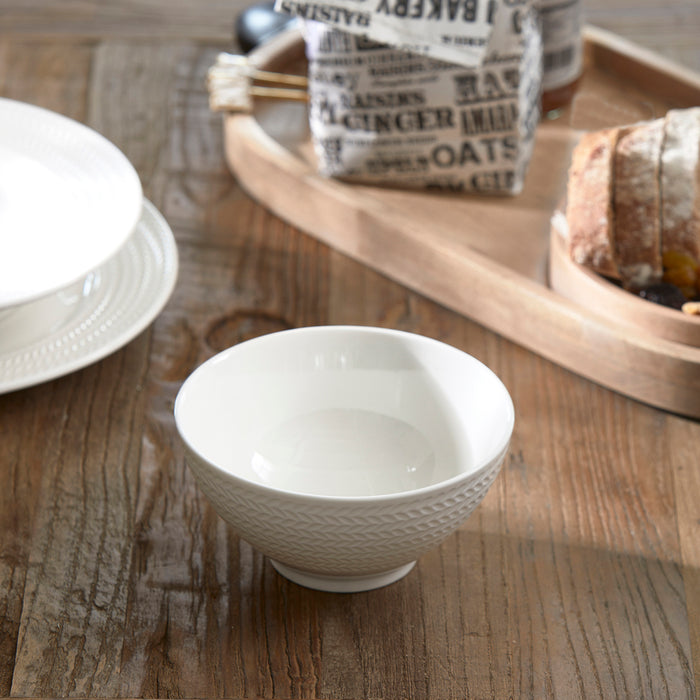 Riviera Maison kom, soepkom, rond schaaltje - Bellecôte - Wit