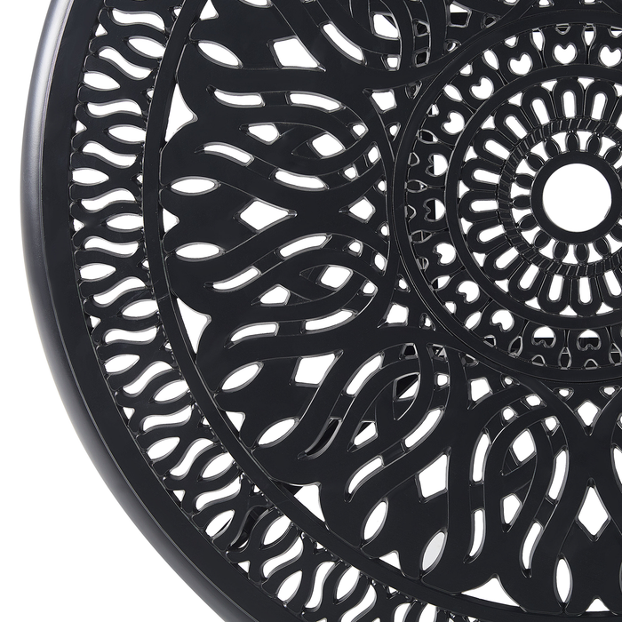 Beliani - ANCONA - Tuintafel - Zwart - 90 x 90 cm - Aluminium