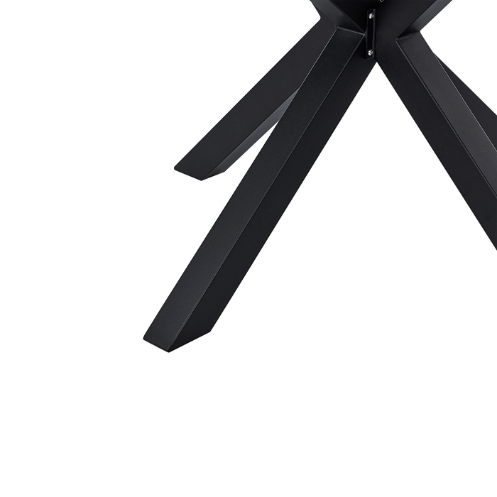 Beliani - MALETTO - Ronde eettafel - Zwart - 120 cm - Aluminium