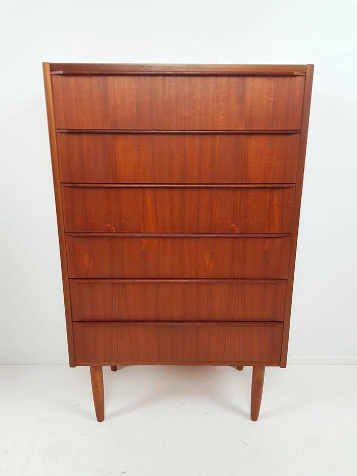 Reliving Vintage Deense Teak Houten Ladekast 6 Laden Kast