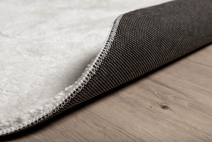 Hioshop Blanca vloerkleed Ø200 cm polyester wit.