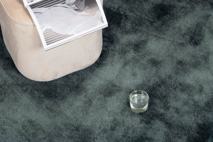 Hioshop Undra vloerkleed Ø200 cm polyester groen.