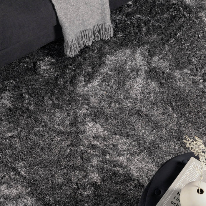 Hioshop Shiva vloerkleed 300x200 cm polyester grijs.