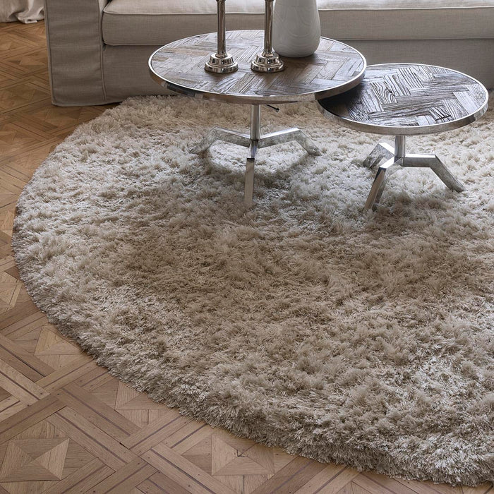 Rivièra Maison - Ronde Tapijt Mesa Vista, Grijs, X55 - 70% Wol, 30% PES Ø200 cm