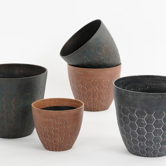 Mica Decorations Bravo Bloempot - H40 x Ø45 cm - Koper