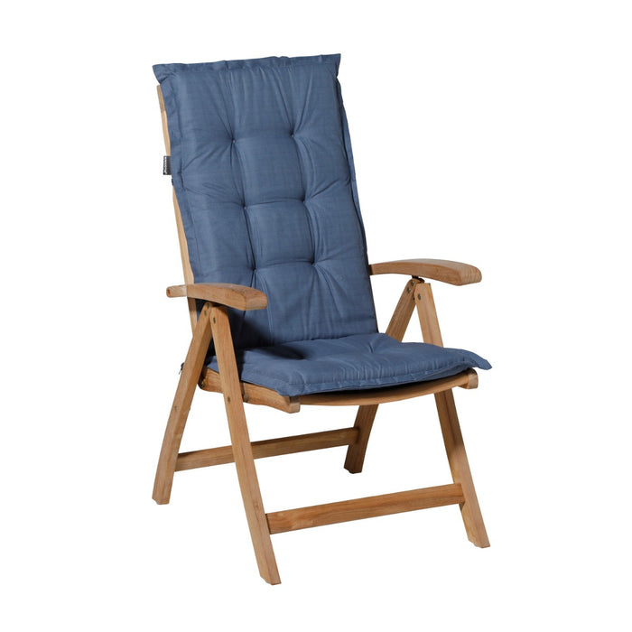 Madison - Tuinkussens Hoge Rug Basic Kobalt - 123x50 - Blauw