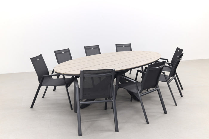 Hartman Napoli Xerix stapelbaar|Edison 280x140 tuinset ovaal