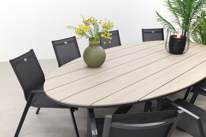 Hartman Napoli Xerix stapelbaar|Edison 280x140 tuinset ovaal