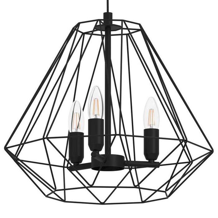 EGLO Tarle Hanglamp - E14 - Ø 44,5 cm - Zwart