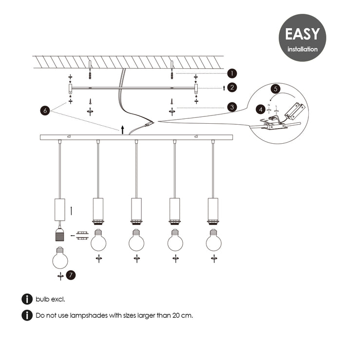 Home Sweet Home verlichtingspendel Pendel Xxl 98|25|137.5cm - Zwart