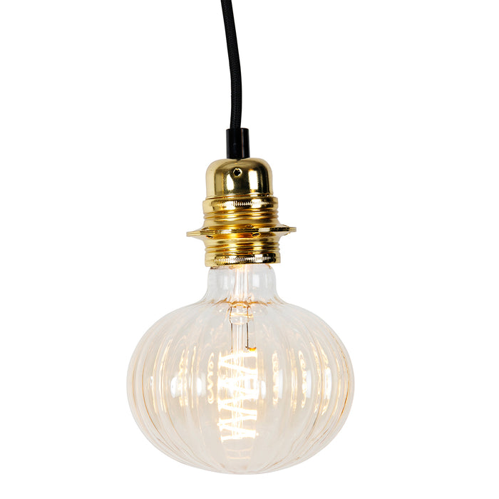 QAZQA Hanglamp goud 3-lichts incl. LED amber dimbaar - Cava Luxe