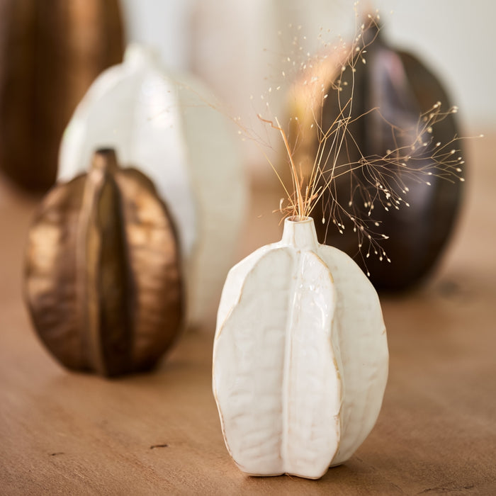 Light & Living Vaas Akosi L - Wit - Keramiek - 13x20x13cm (BxHxD)