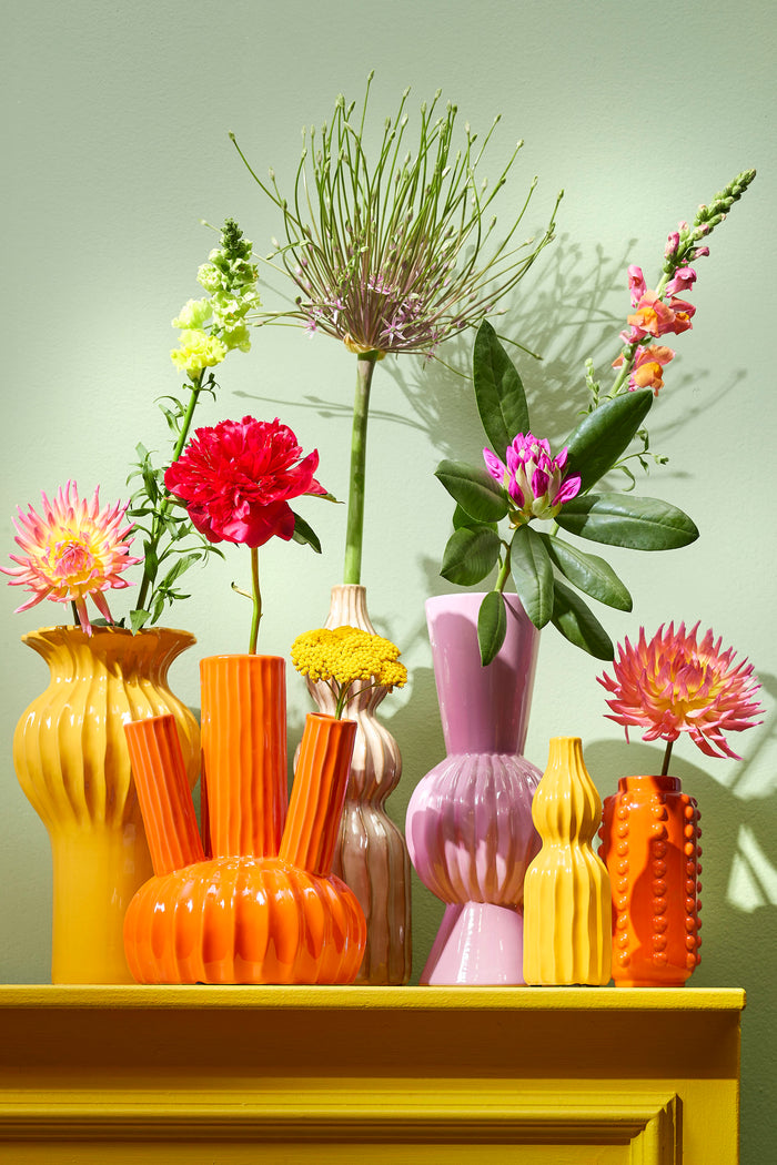 Mica Decorations Felipe Tulpenvaas - H27 x Ø20 cm - Keramiek - Oranje