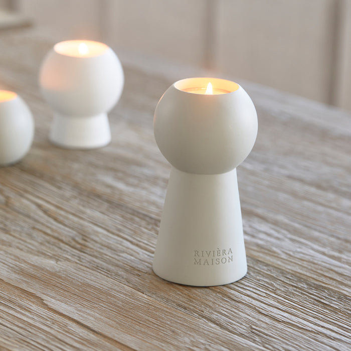 Riviera Maison Waxinelichthouder rond - Oriental Pearl - Beige