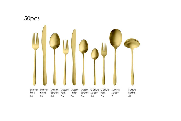 Buccan - Bestekset - London - 50 delig - Goud