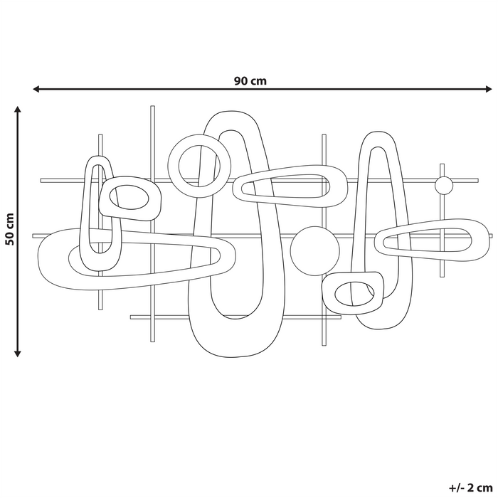 Beliani - MANGANESE - Wanddecoratie - Goud - IJzer