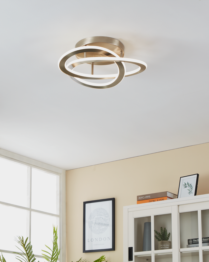 EGLO Rolimare Plafondlamp - LED - 42 cm - Grijs|Wit