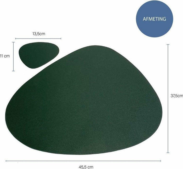 Krumble Placemat set design - 2 stuks - Groen