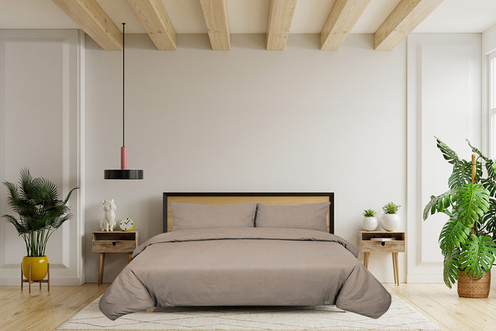 Seashell Dekbedovertrek Uni - 240x200|220cm - beige