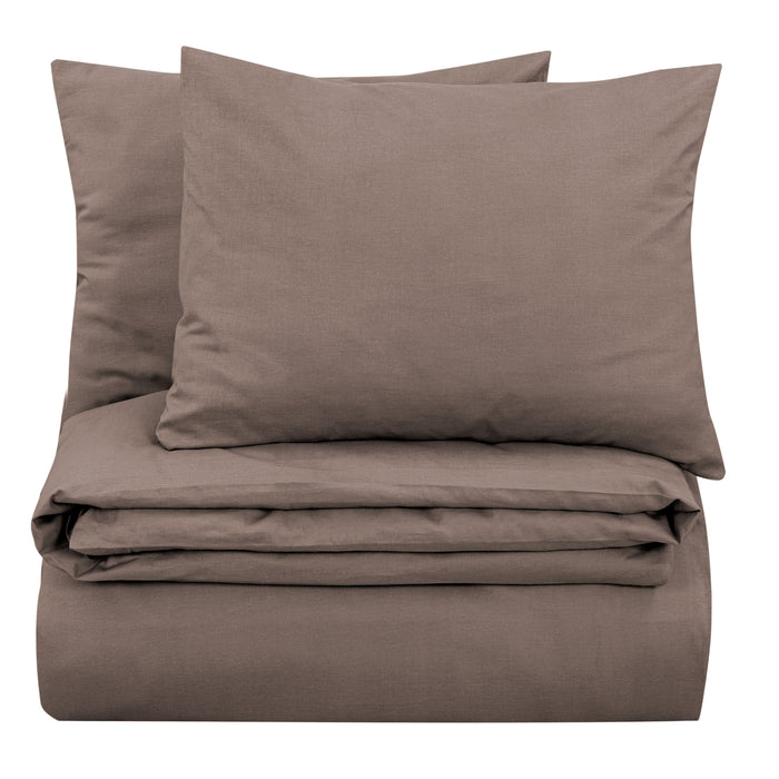 Seashell Dekbedovertrek Uni - 240x200|220cm - taupe nougat