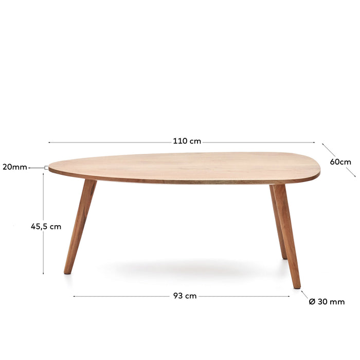 Kave Home Eluana Salontafel 110 x 60 cm - Acaciahout