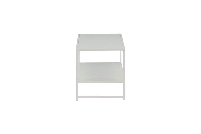 Hioshop Staal salontafel 101,6x43,2cm wit.