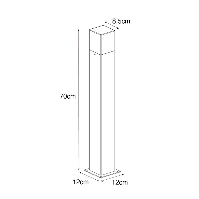 QAZQA Moderne staande buitenlamp grijs 70 cm IP44 - Denmark
