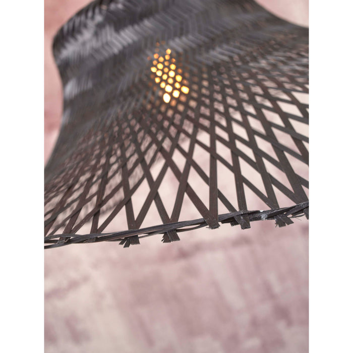 GOOD&MOJO Vloerlamp Ibiza - Bamboe Zwart - 83x65x176cm