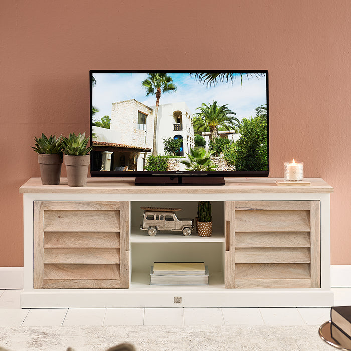 Rivièra Maison - Elegante TV-kast in handgemaakt mangohout, 162 cm breed, 45 cm diep en 63 cm hoog