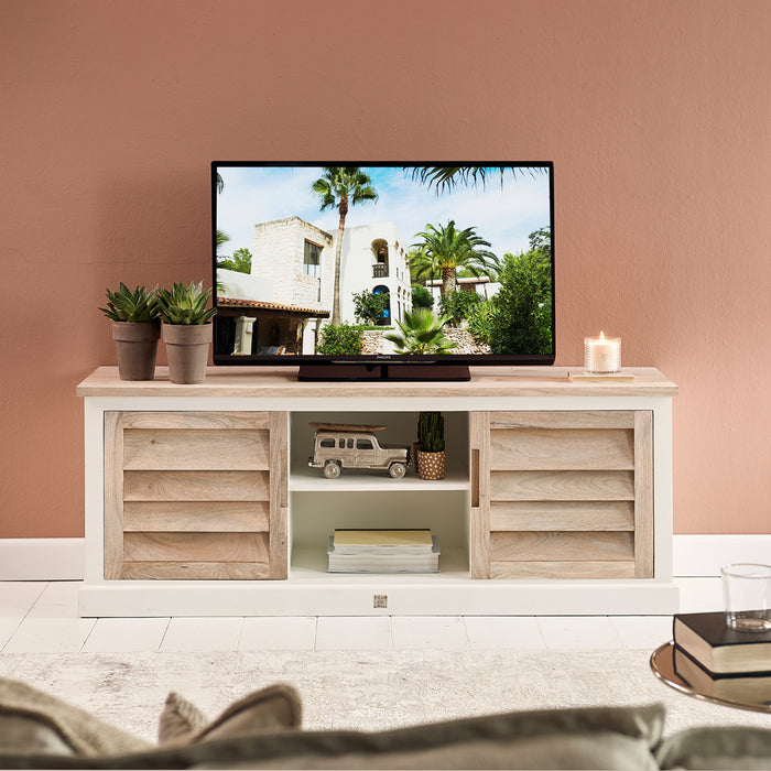 Rivièra Maison - Elegante TV-kast in handgemaakt mangohout, 162 cm breed, 45 cm diep en 63 cm hoog