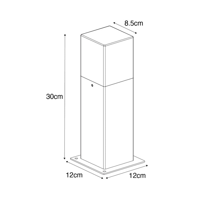 QAZQA Industriële staande buitenlamp roestbruin 30 cm IP44 - Denmark