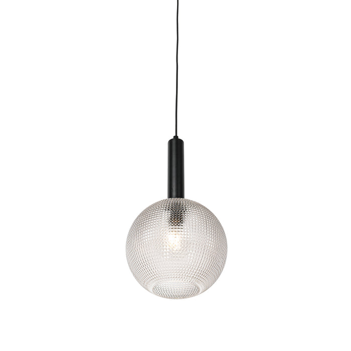 QAZQA Design hanglamp zwart met smoke glas - Chico