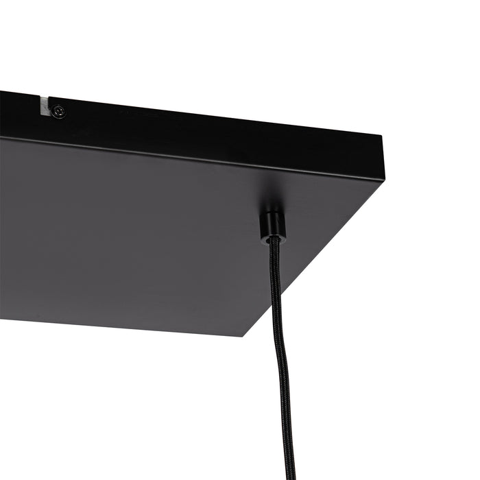 QAZQA Design hanglamp zwart met smoke glas 8-lichts - Chico