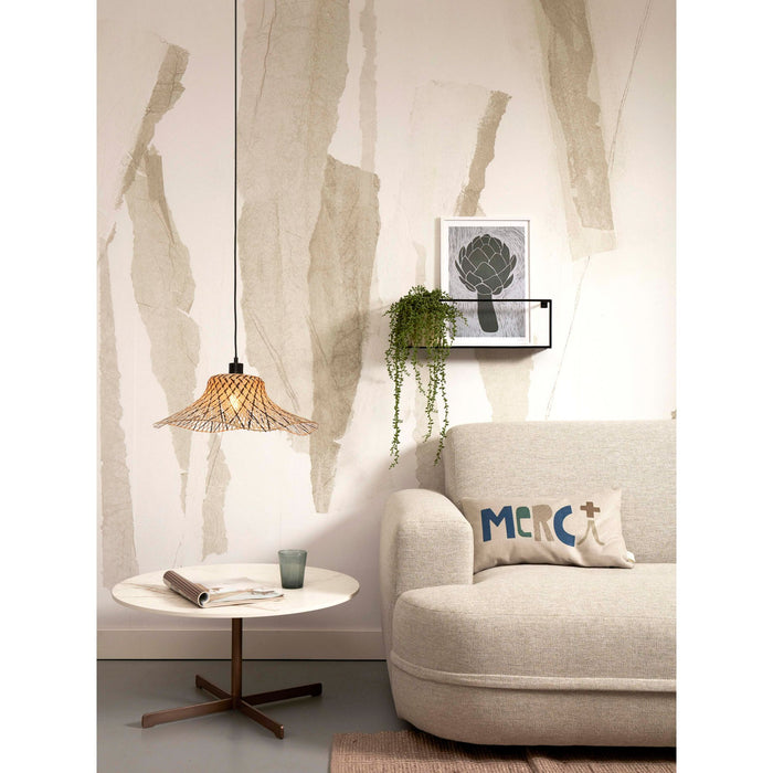 GOOD&MOJO Hanglamp Ibiza - Bamboe|Zwart - 50x50x15cm