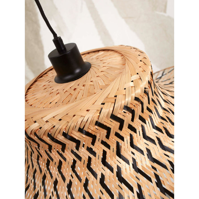 GOOD&MOJO Hanglamp Ibiza - Bamboe|Zwart - 50x50x15cm