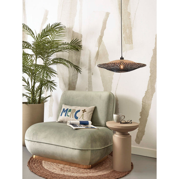 GOOD&MOJO Kalimantan Hanglamp Plat - Ø60cm - Zwart