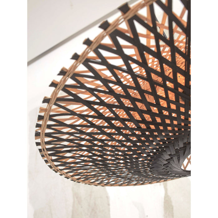 GOOD&MOJO Kalimantan Hanglamp Plat - Ø60cm - Zwart