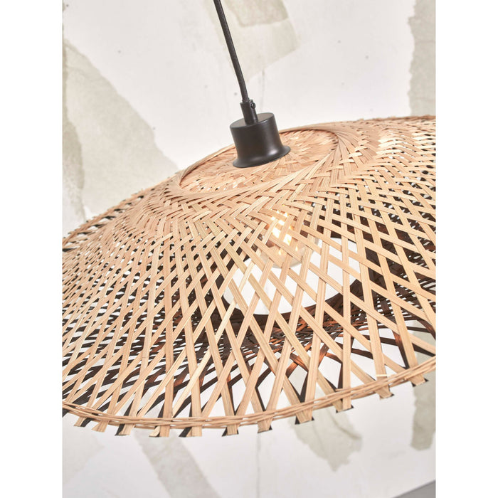 GOOD&MOJO Kalimantan Hanglamp Plat - Ø87cm - Zwart