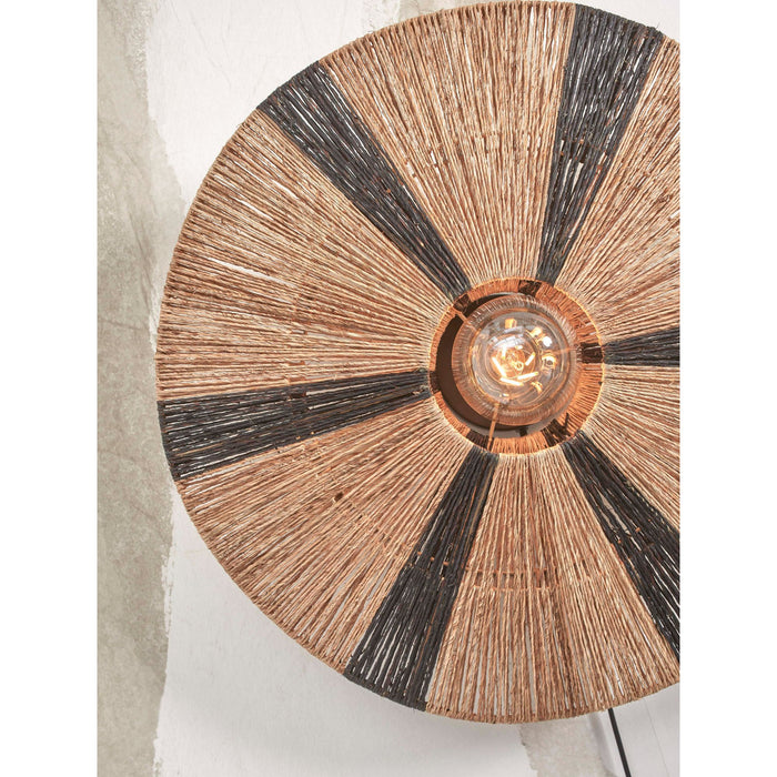 GOOD&MOJO Wandlamp Iguazu - Jute|Zwart - Ø55cm