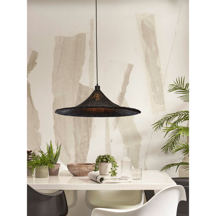 GOOD&MOJO Hanglamp Borabora - Rotan Zwart - Ø70cm