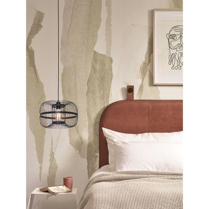 GOOD&MOJO Hanglamp Hokkaido - Bamboe Zwart - Ø38cm