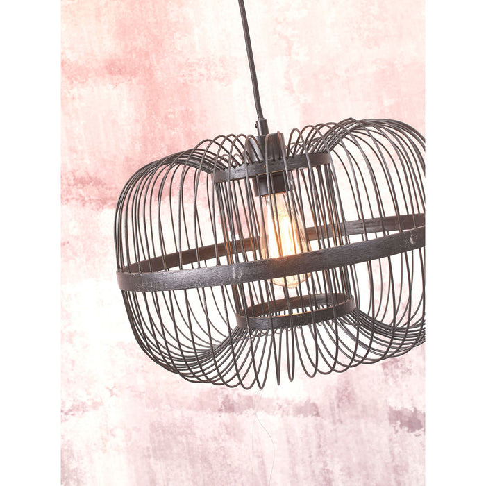GOOD&MOJO Hanglamp Hokkaido - Bamboe Zwart - Ø38cm