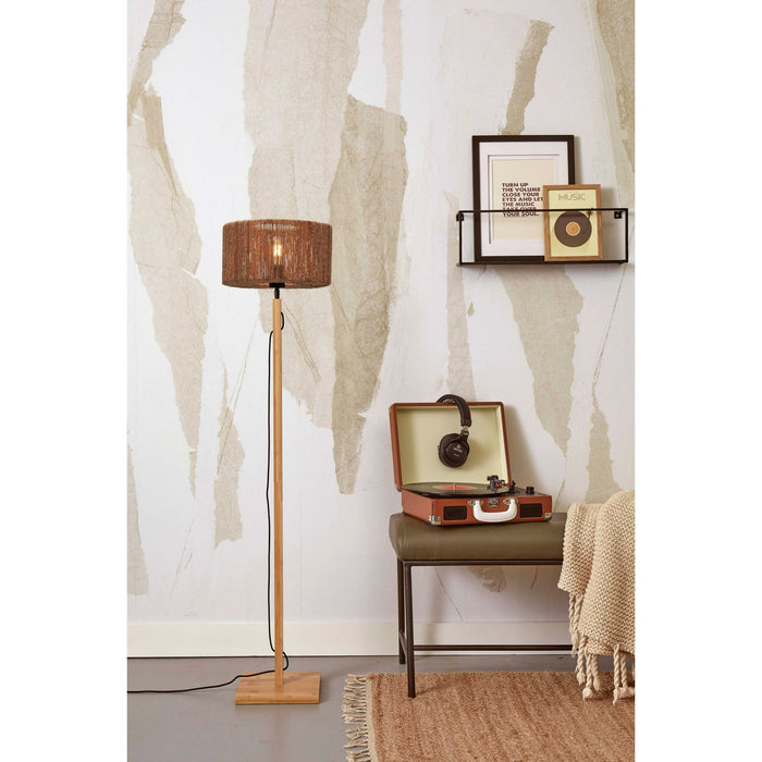 GOOD&MOJO Vloerlamp Iguazu - Bamboe|Jute - Ø30x126cm
