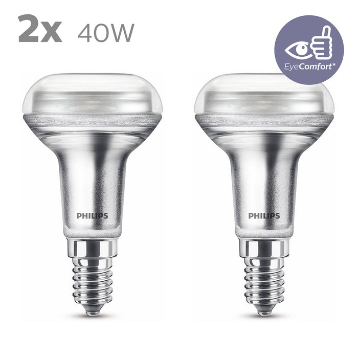 Philips LED reflector niet dimbaar (2-pack) - E14 R50 2,8W 210lm 2700…