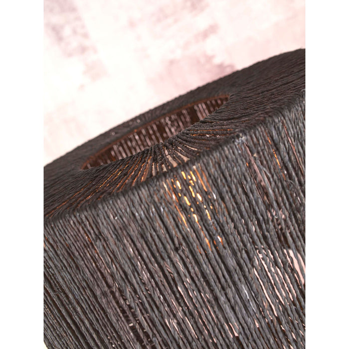 GOOD&MOJO Tafellamp Iguazu - Jute|Bamboe Zwart - Ø30x51cm