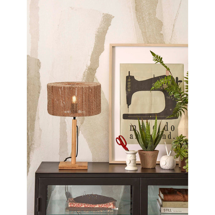 GOOD&MOJO Tafellamp Iguazu - Jute|Bamboe - Ø30x37cm